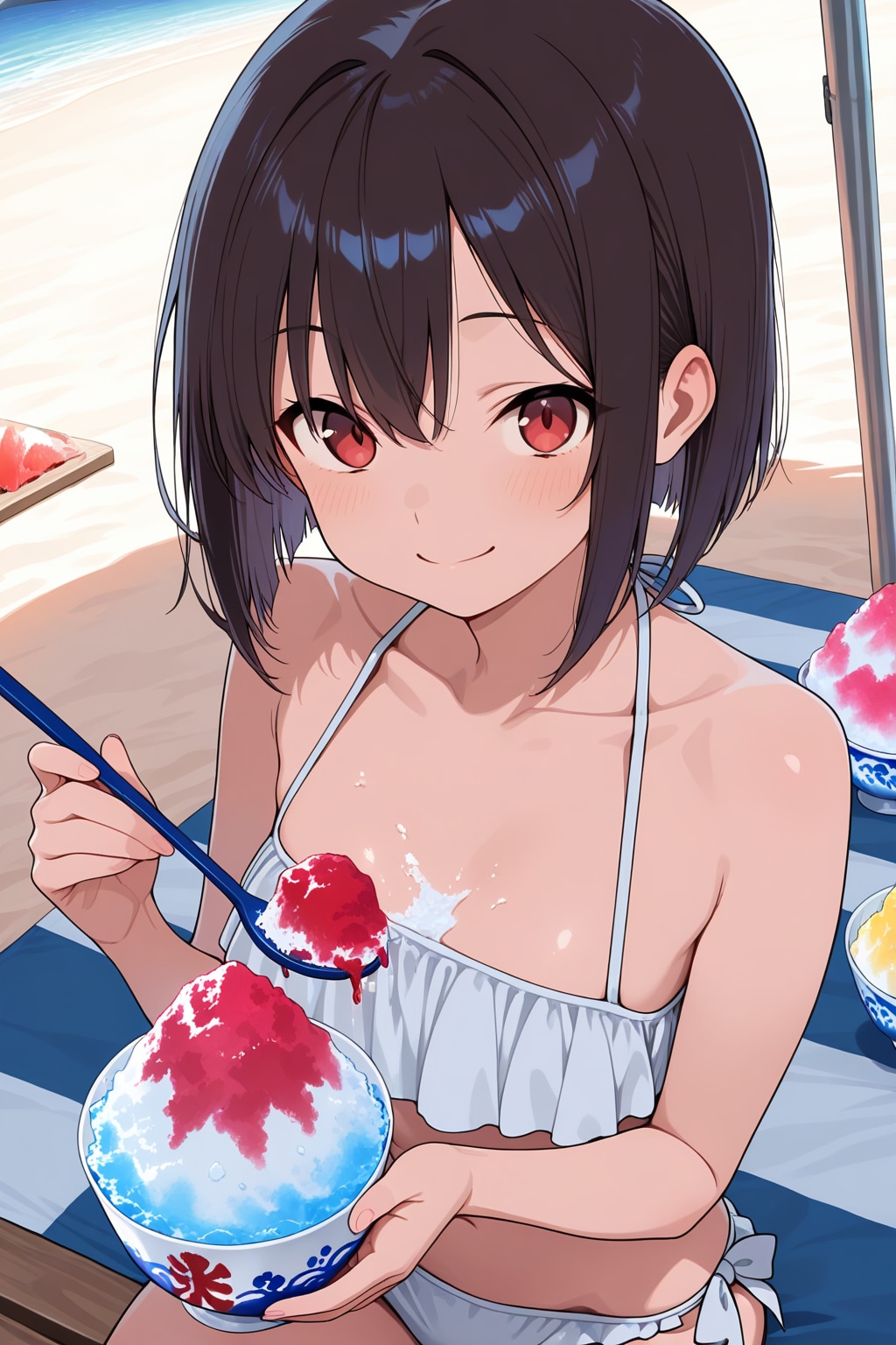 ようやく普通のかき氷に……おかしなところないよね？