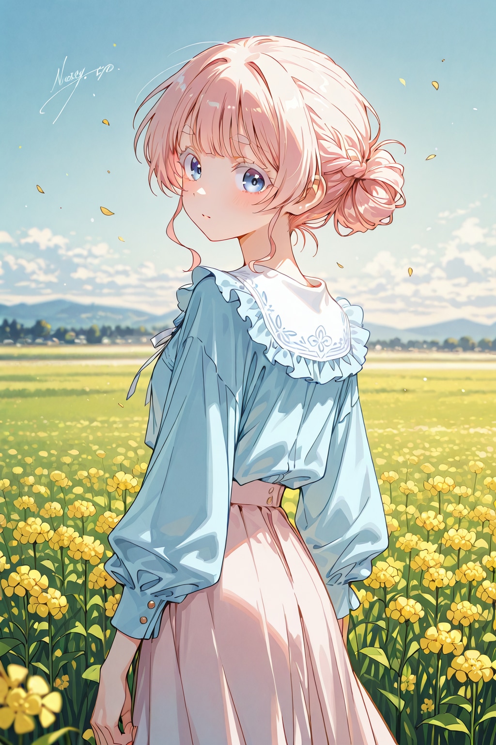 ミディアム丈の結髪