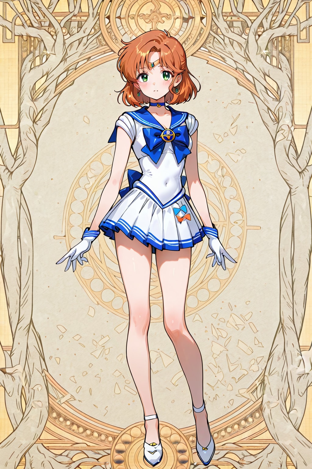 「昭和の女子高校生のセーラー服姿の全身像」の日本画 | の人気AIイラスト・グラビア