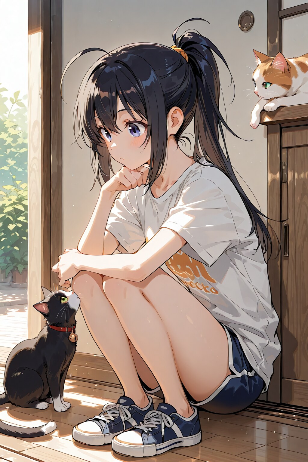 猫と一緒