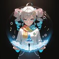 水の魔法ドリル少女　妖精添え 2枚目
