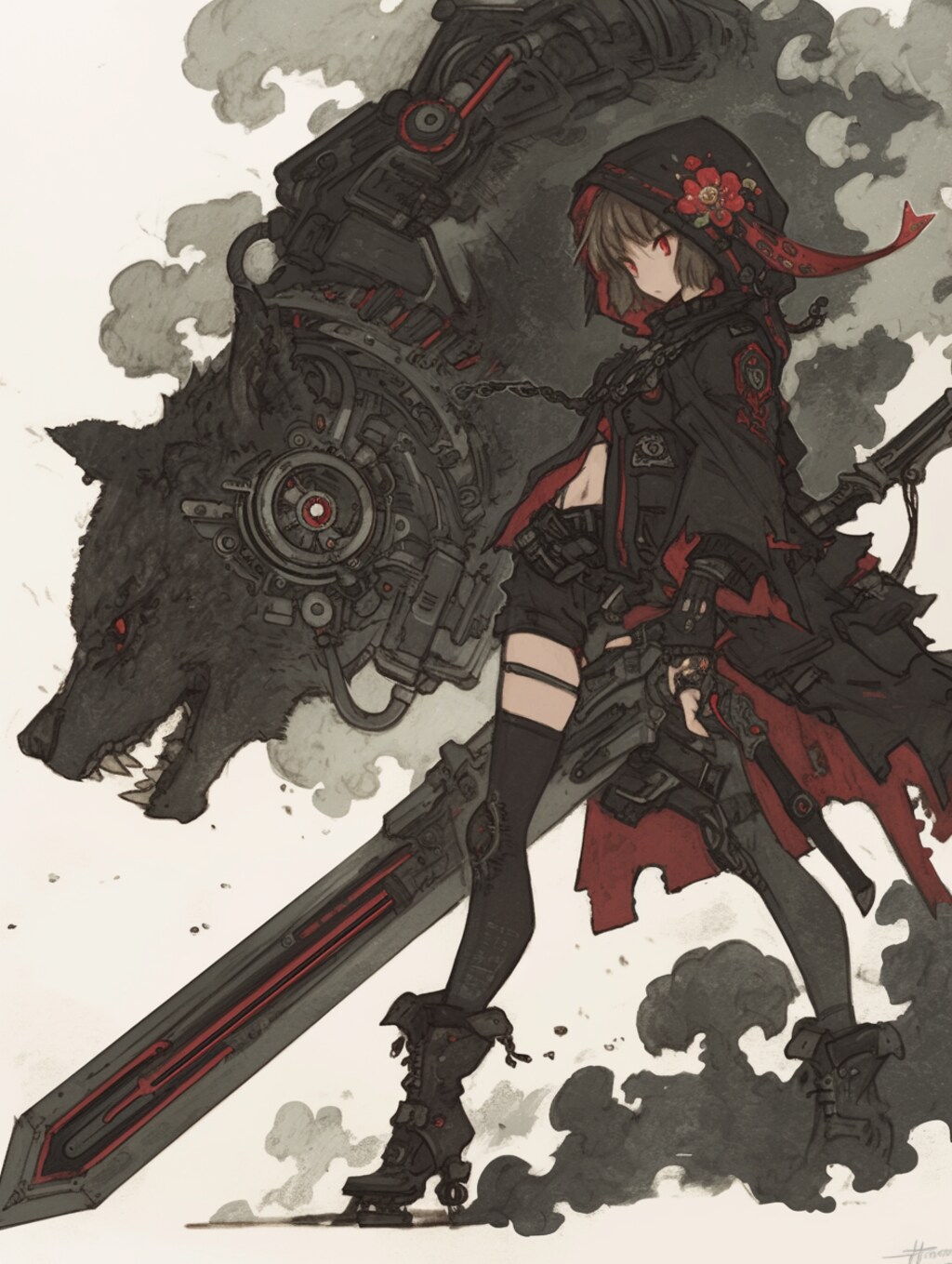 武装赤ずきんちゃん armed little red riding hood