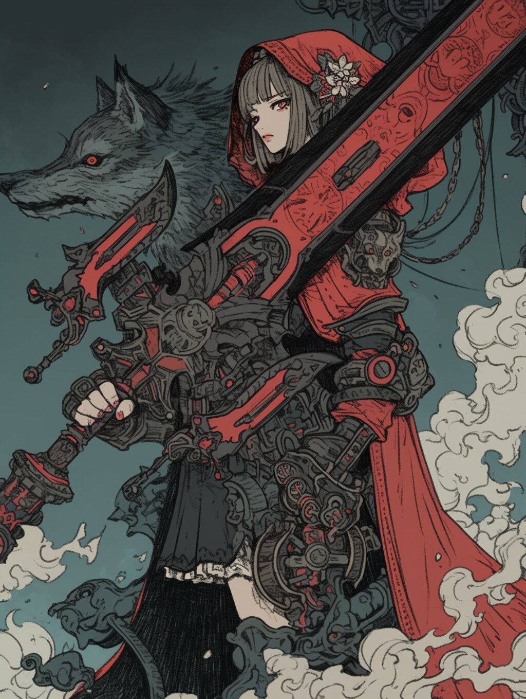 武装赤ずきんちゃん armed little red riding hood
