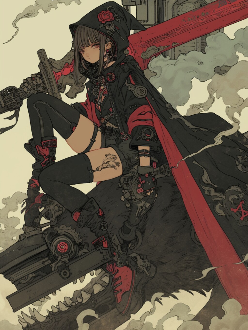 武装赤ずきんちゃん armed little red riding hood