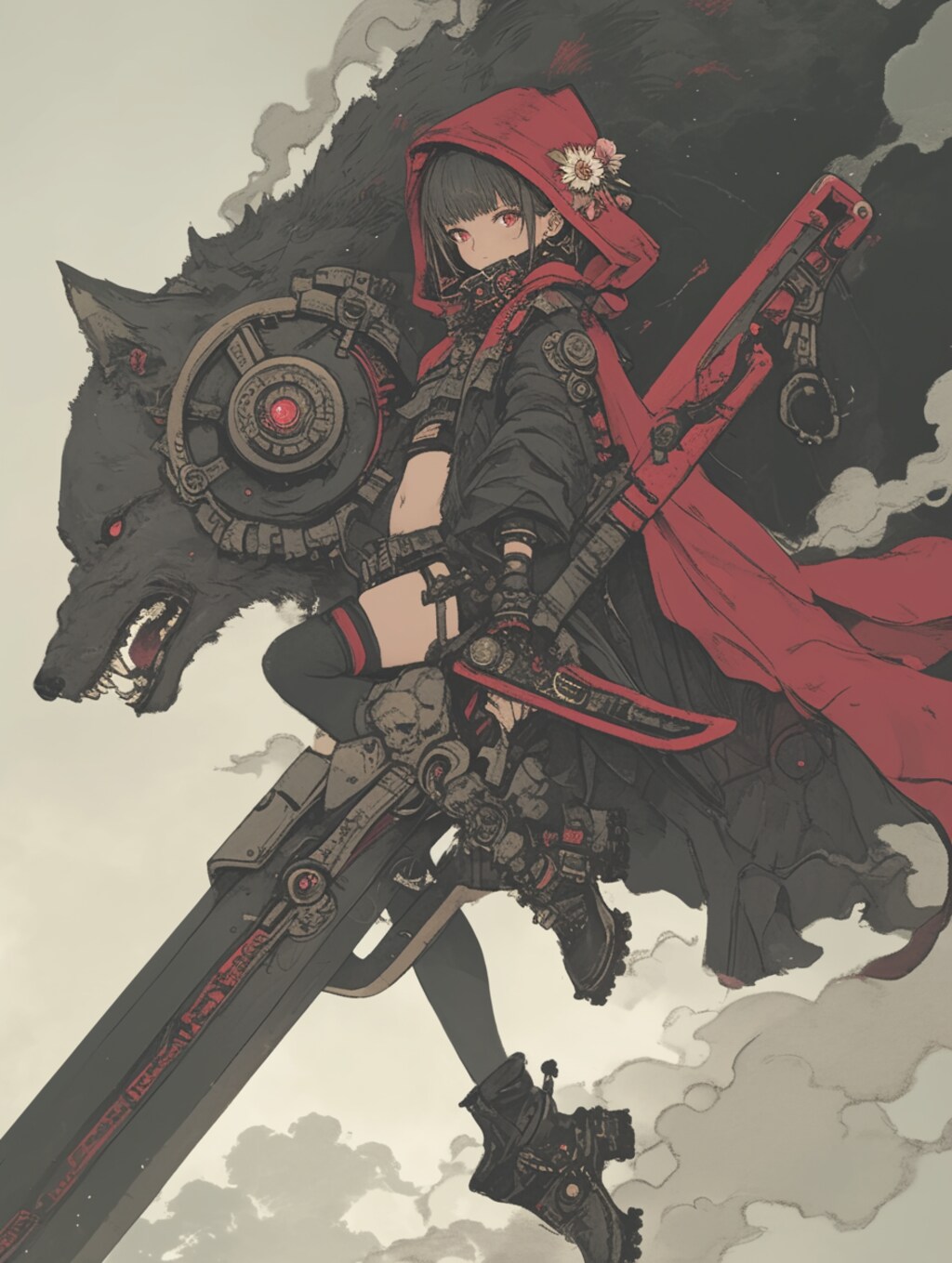 武装赤ずきんちゃん armed little red riding hood