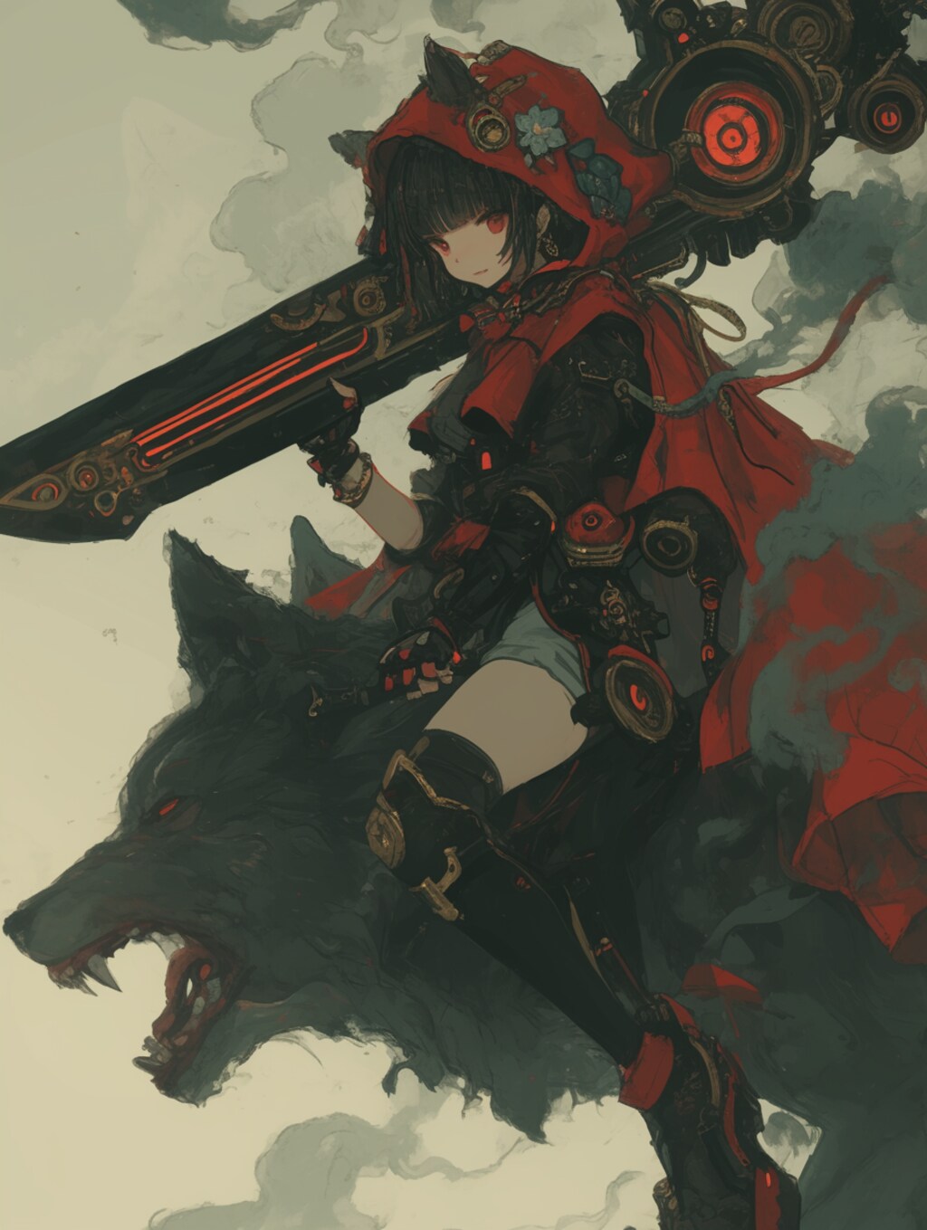 武装赤ずきんちゃん armed little red riding hood