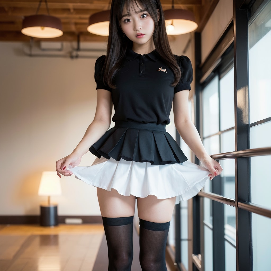 スカートひらり美少女