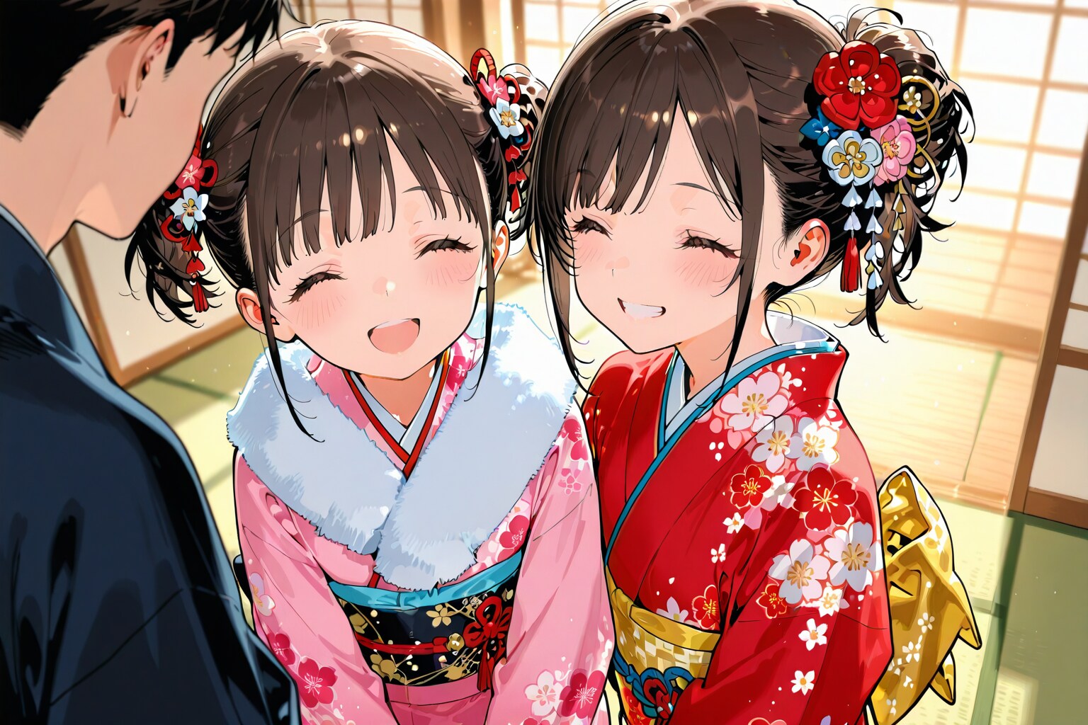 お年玉の催促笑顔