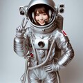 銀色宇宙服の美少女 7枚目