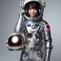 銀色宇宙服の美少女 11枚目