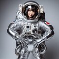 銀色宇宙服の美少女 5枚目