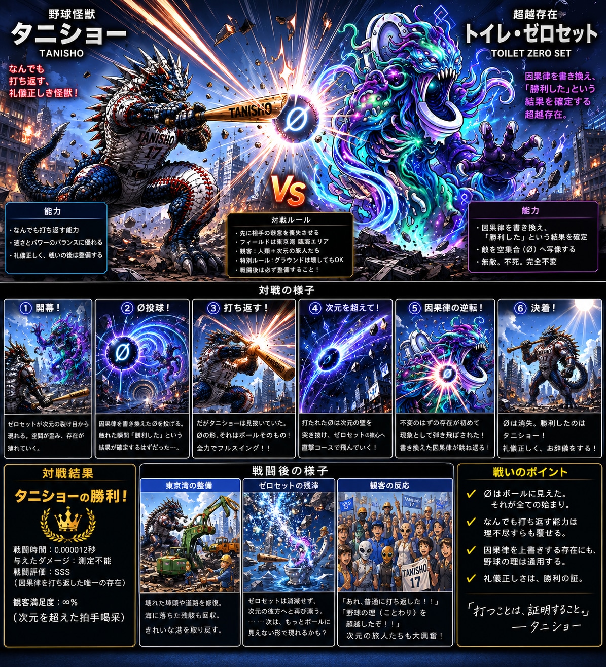 トイレ・ゼロセット VS タニショー