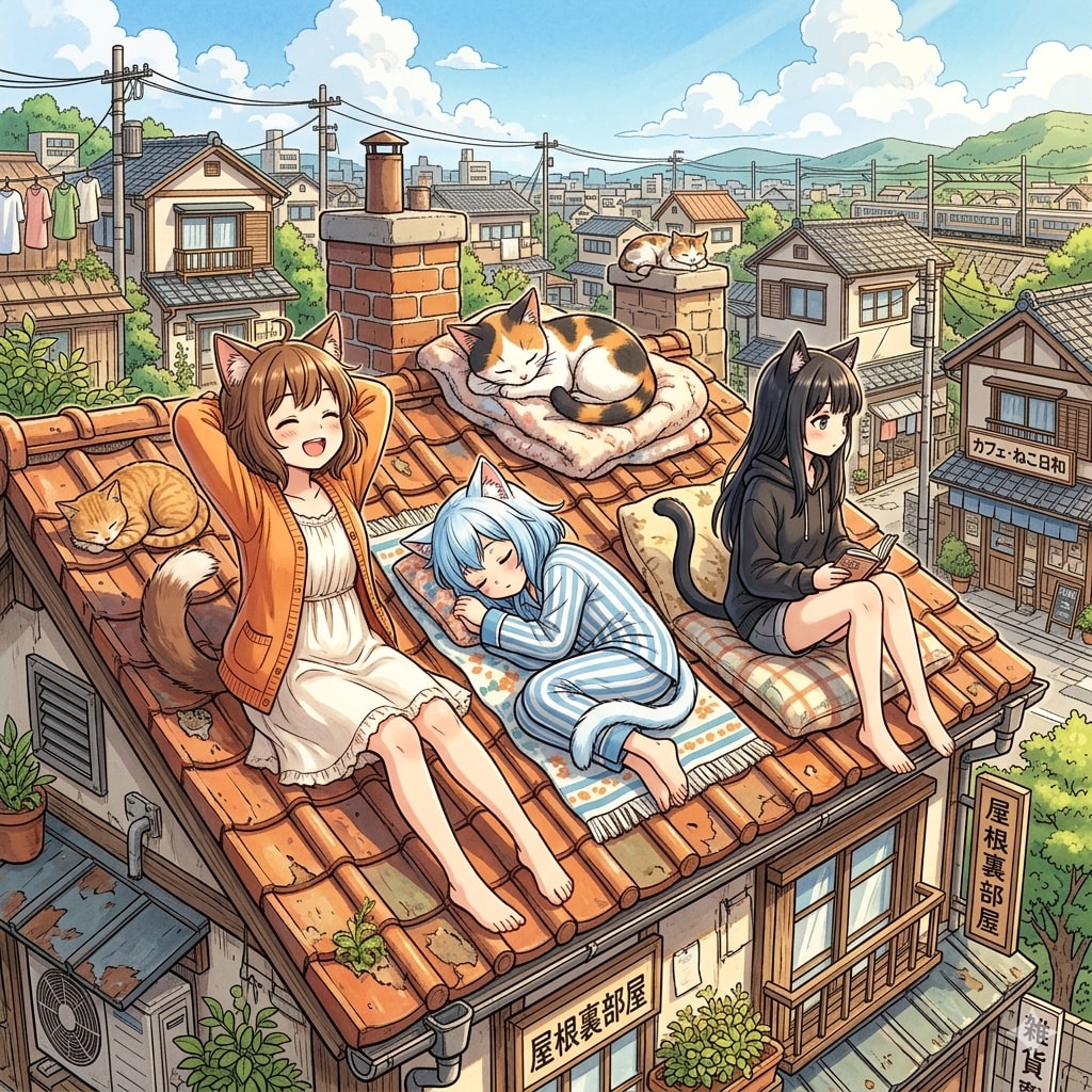 [3セット] 「ネコ娘たちと過ごす、気ままな町の日々」がついにフィギュア化！あの愛らしい3匹があなたの手元に！好きな角度から眺めて存分に愛でよう！（ケモ耳ラプソディ１１５）