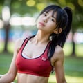 透けちゃった陸上女子💚① 2枚目