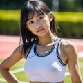 透けちゃった陸上女子💚① 4枚目