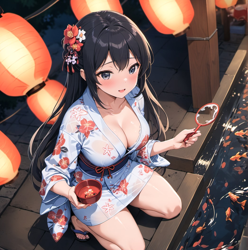 金魚すくい | の人気AIイラスト・グラビア