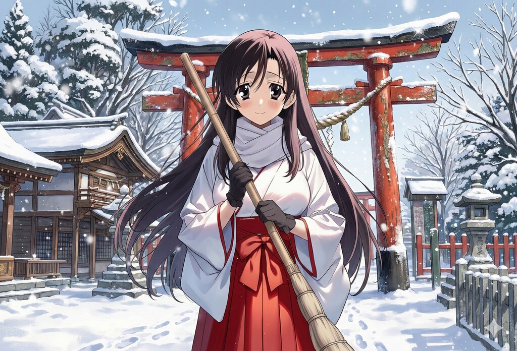 巫女　桂言葉　冬の風景