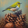 White-eyes and pinecones 6枚目