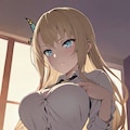 肉③(large breasts,(button gap 1.1) はち切れそうな胸元) 3枚目
