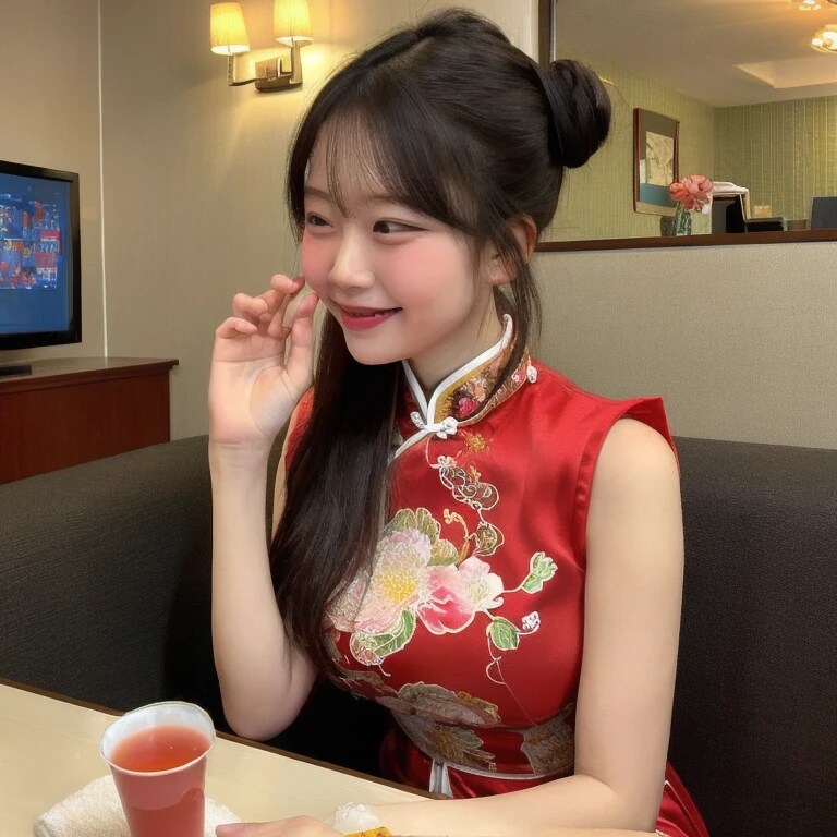 黒髪ロングで中華服の美女２７ | の人気AIイラスト・グラビア