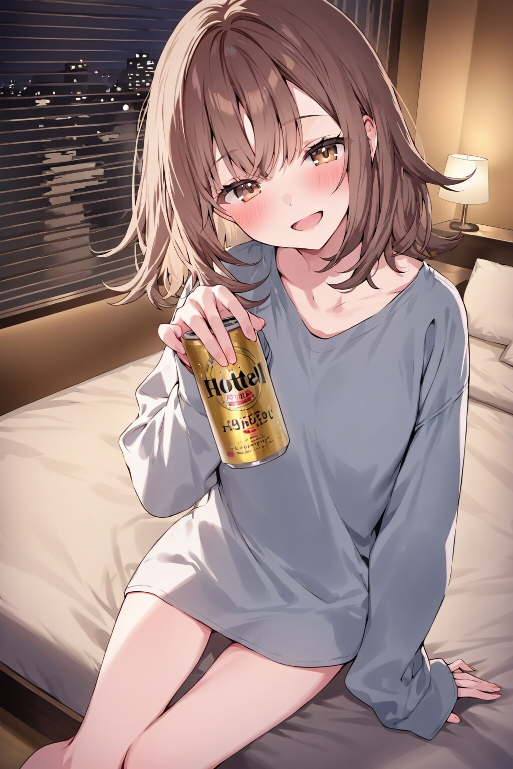 ビールを飲む女１８