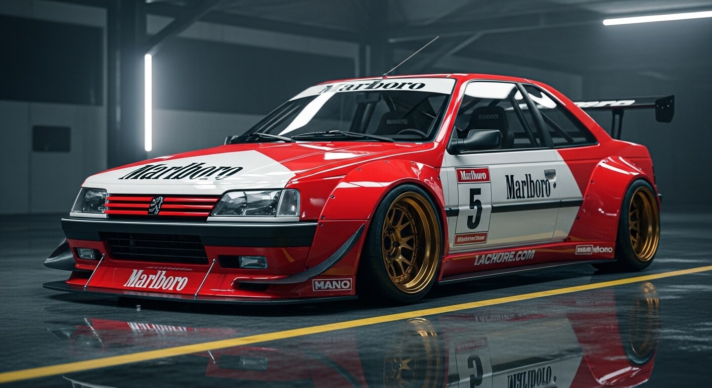 マルボロプジョー405レーシングカー | の人気AIイラスト・グラビア