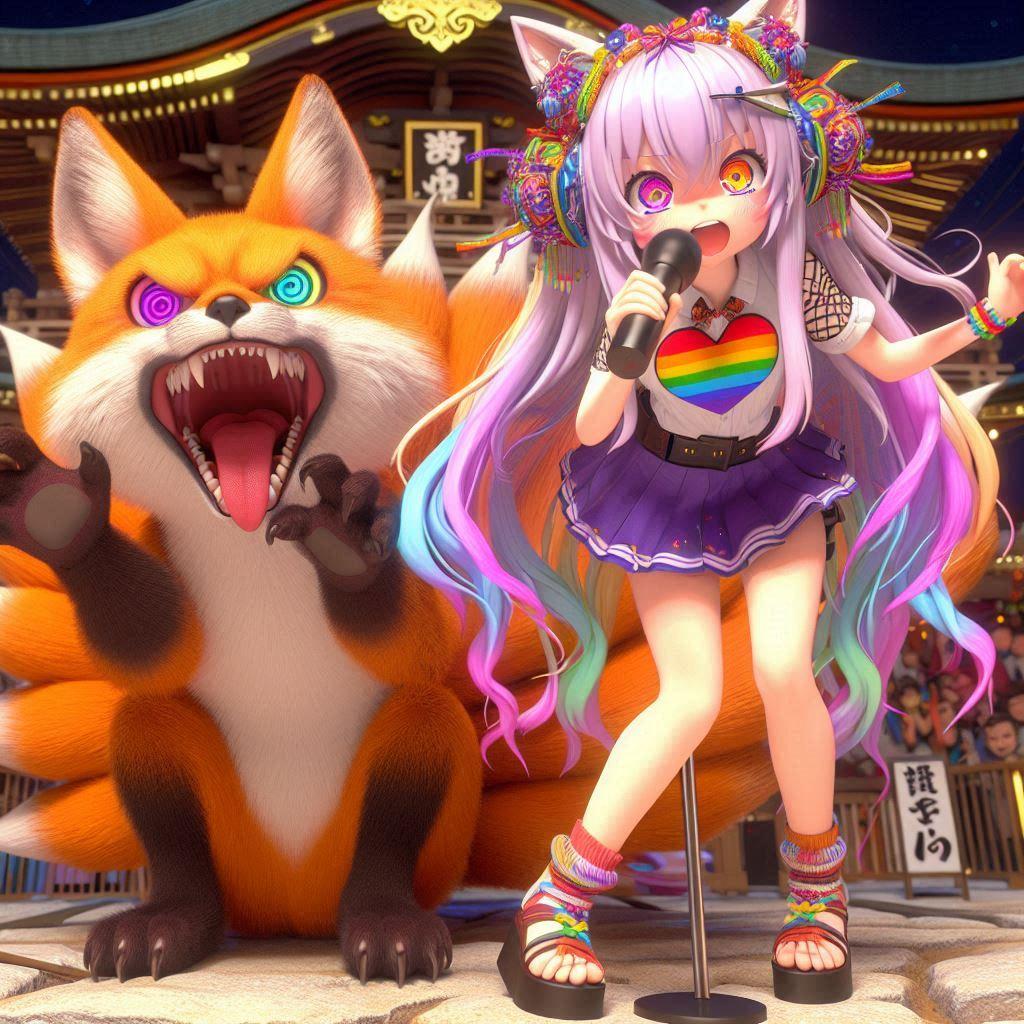 オキツネ様と歌うさいけ