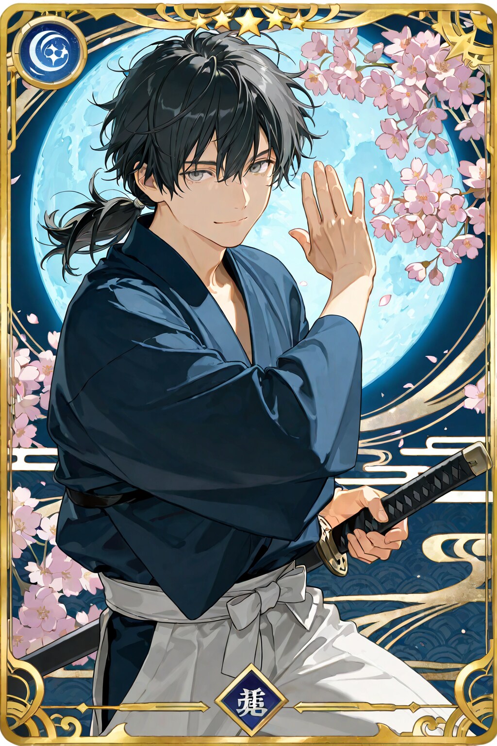 おしくらカード/剣：雪見清治郎、月下の剣士