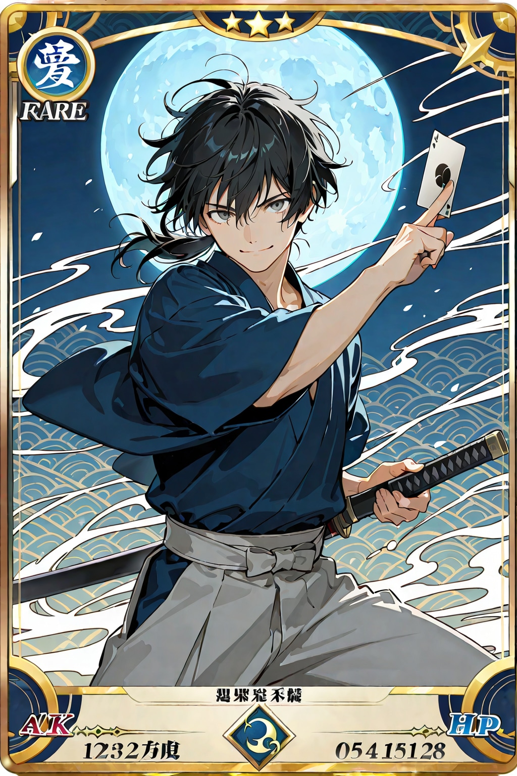 おしくらカード/剣：雪見清治郎、月下の剣士