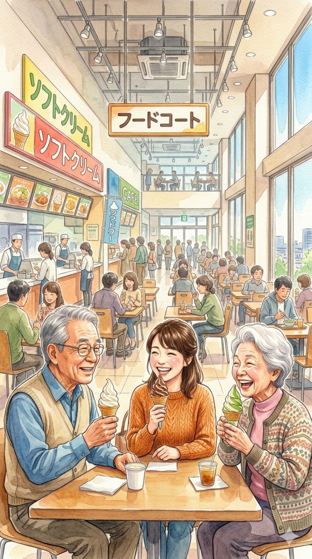 フードコートはソフトクリームの場