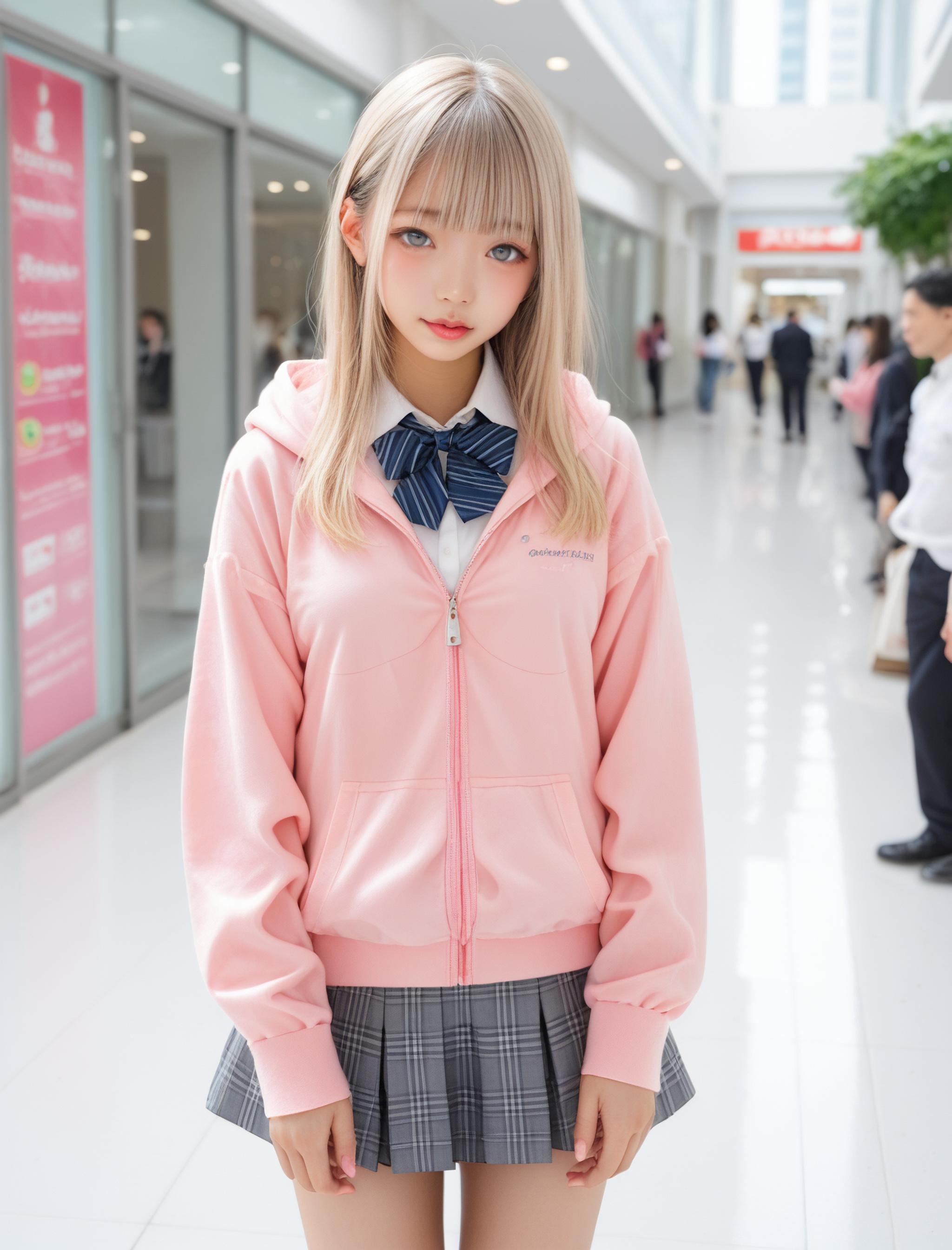 制服パーカーでお買い物💖