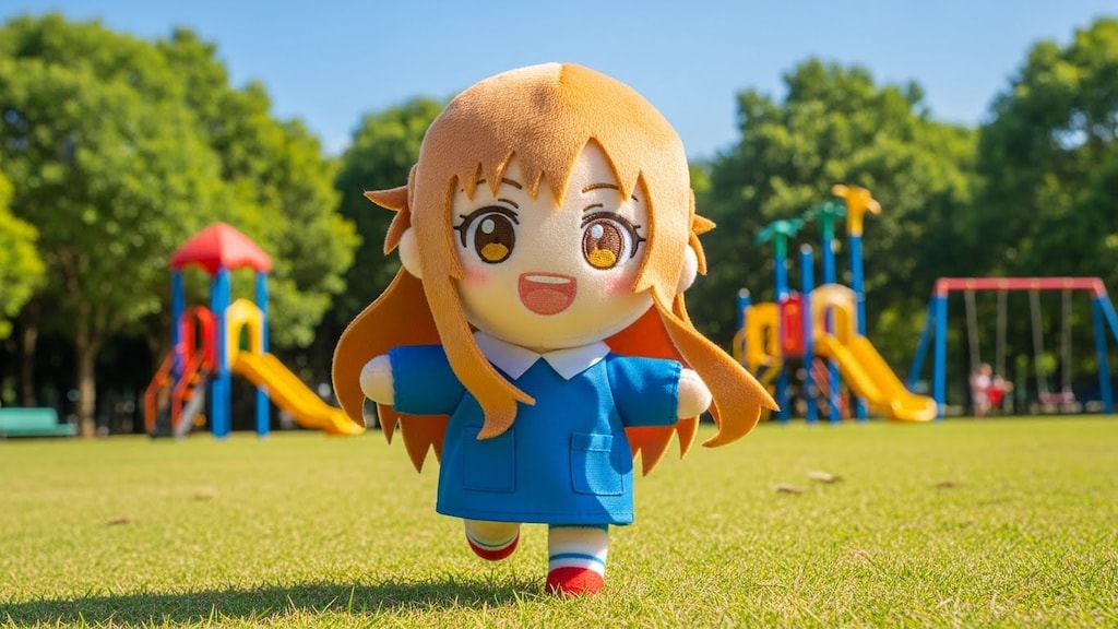 公園で遊ぶちびあすな