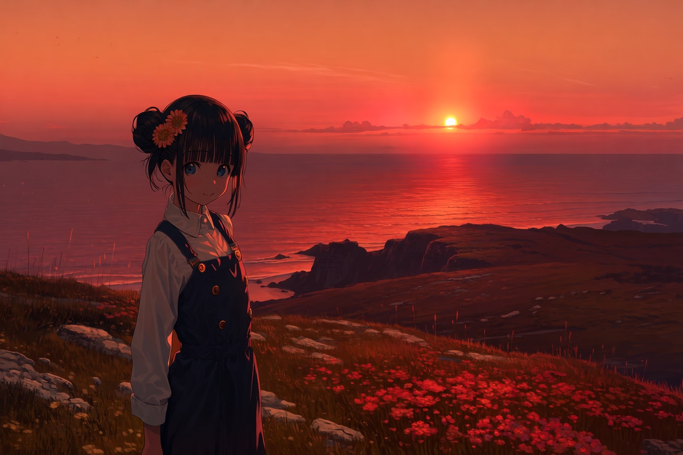 夕暮れのおだんごちゃん🍡✨142 | の人気AIイラスト・グラビア