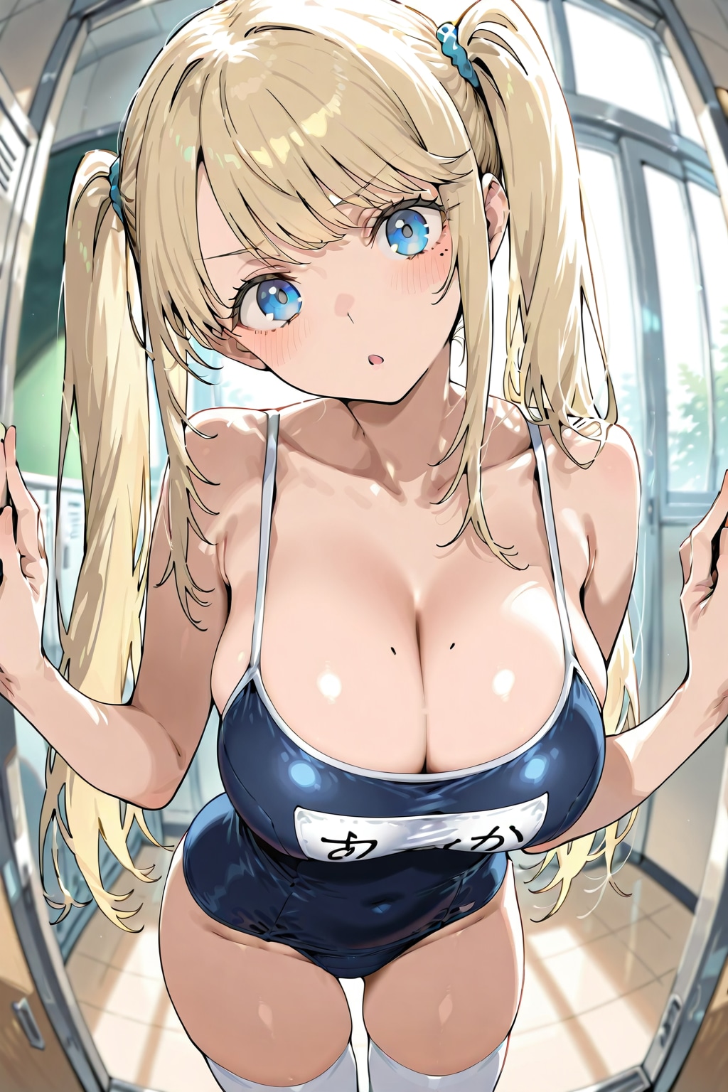 金髪ツインテスク水ガール