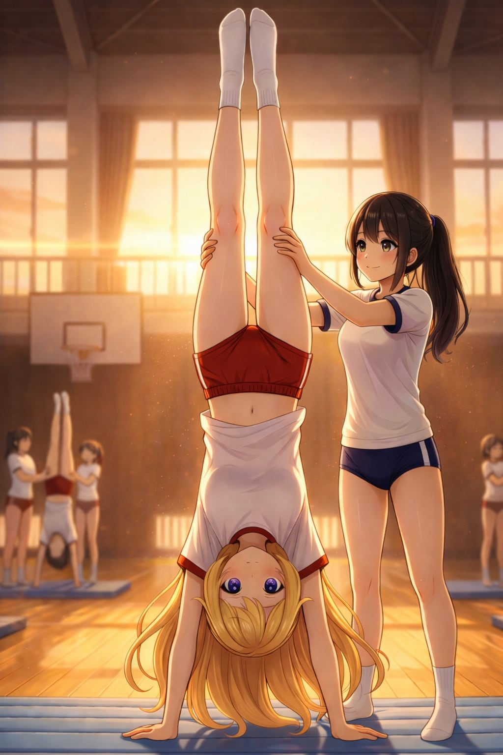 逆さの夕焼け、支え合うバランス