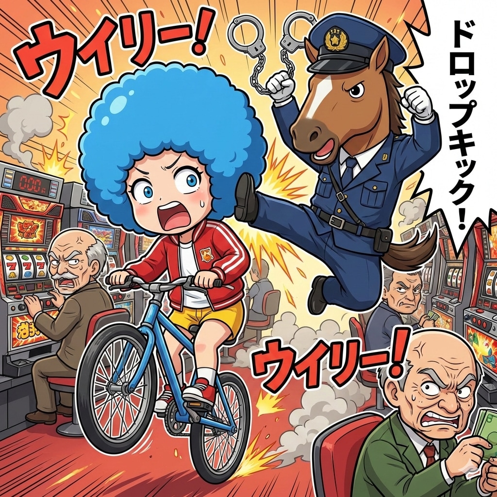 馬のお巡りさんとアフロちゃん
