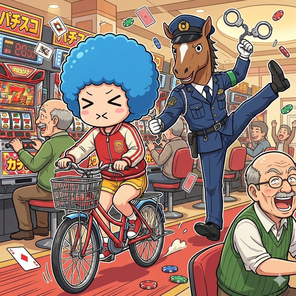 馬のお巡りさんとアフロちゃん
