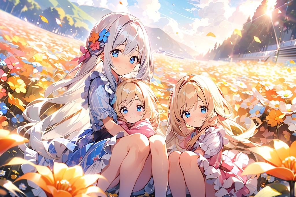 花畑と少女