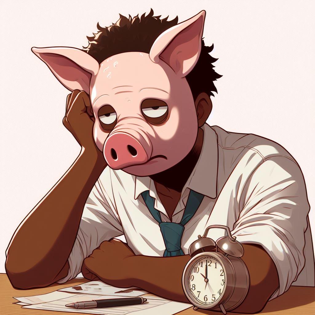 眠い豚男