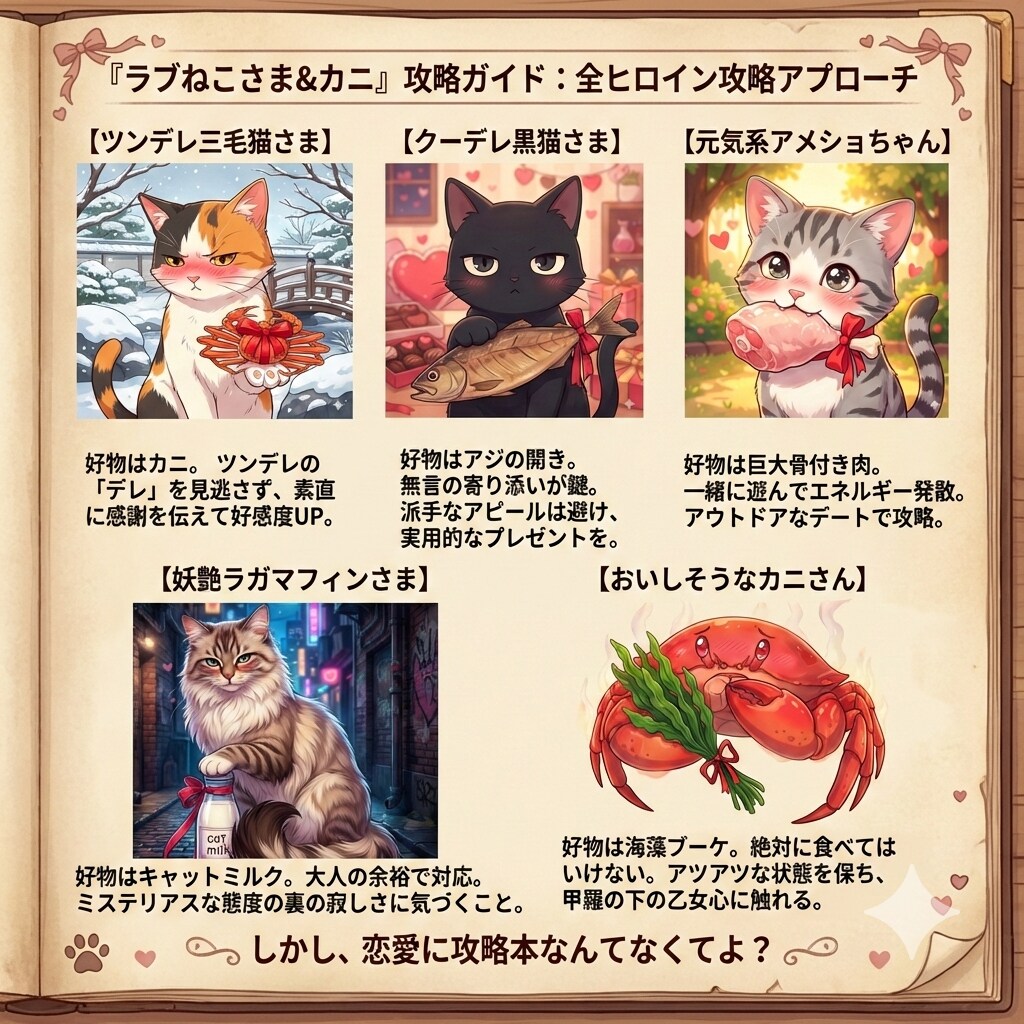 「ラブねこさま&カニ」攻略指南書