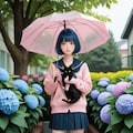 ネコと雨宿り 2枚目
