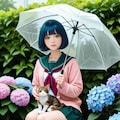 ネコと雨宿り 7枚目