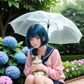 ネコと雨宿り 3枚目