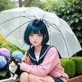 ネコと雨宿り 6枚目