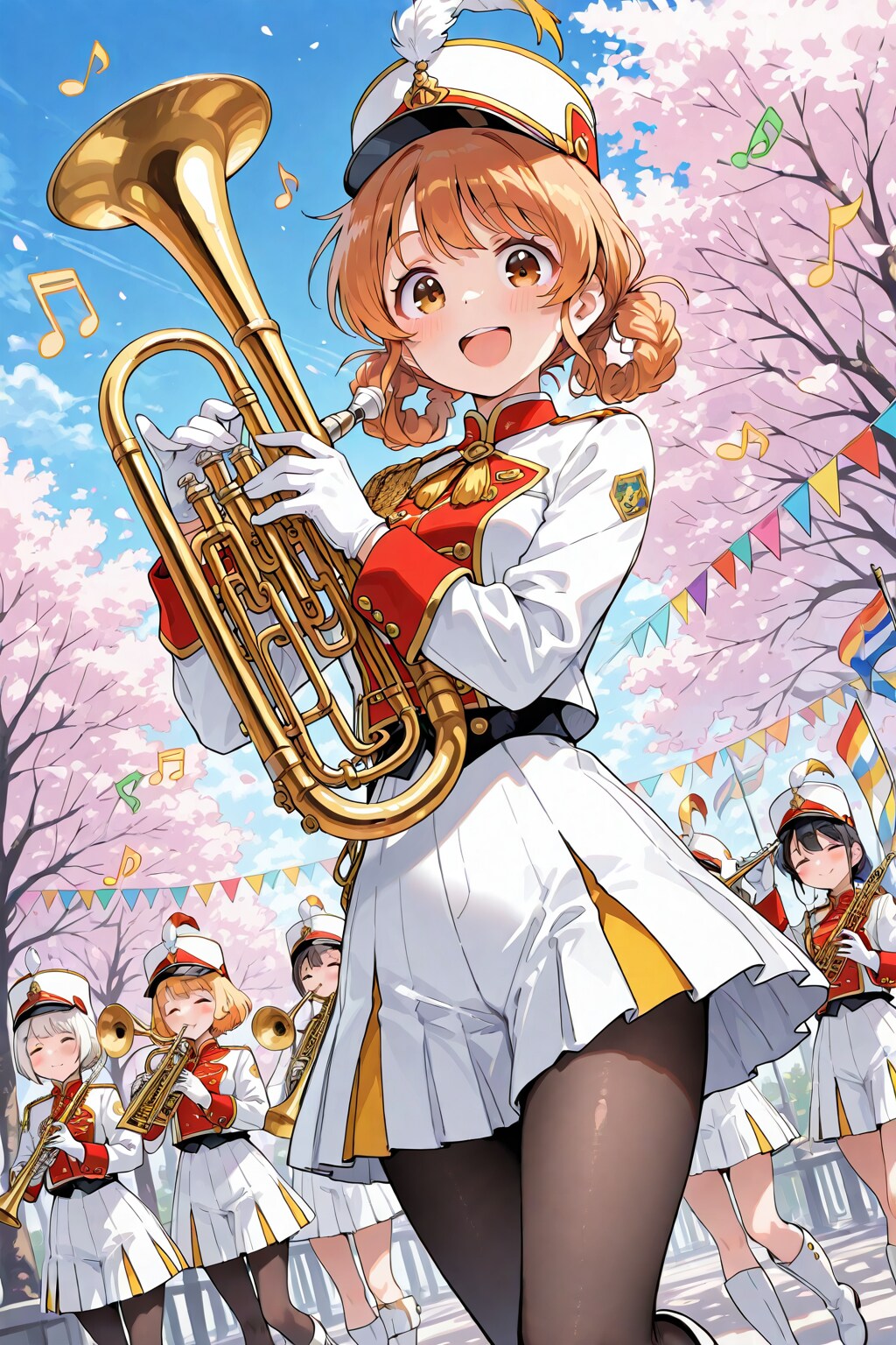 マーチングバンドの少女
