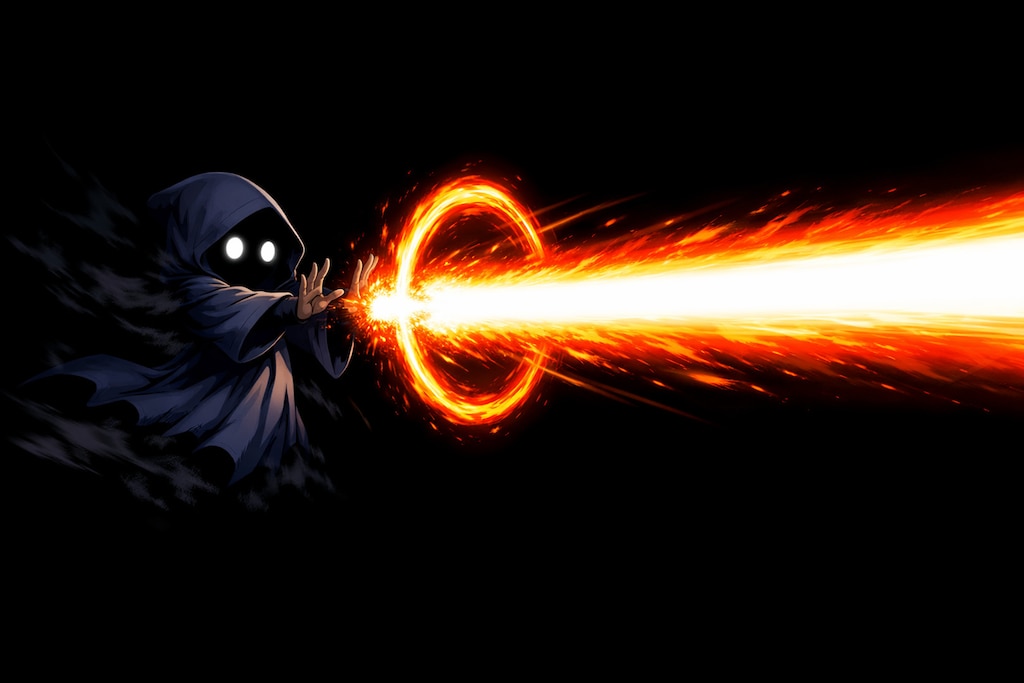 火遊びするクロ