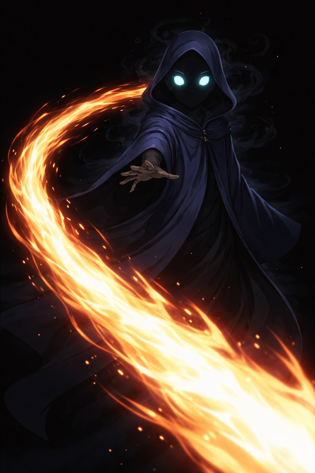 火遊びするクロ