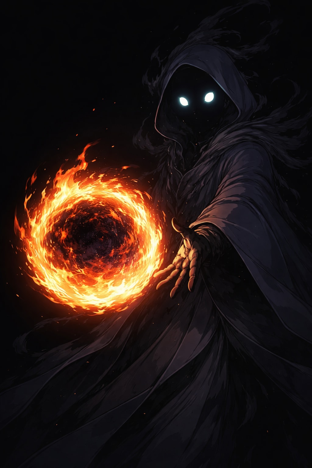 火遊びするクロ