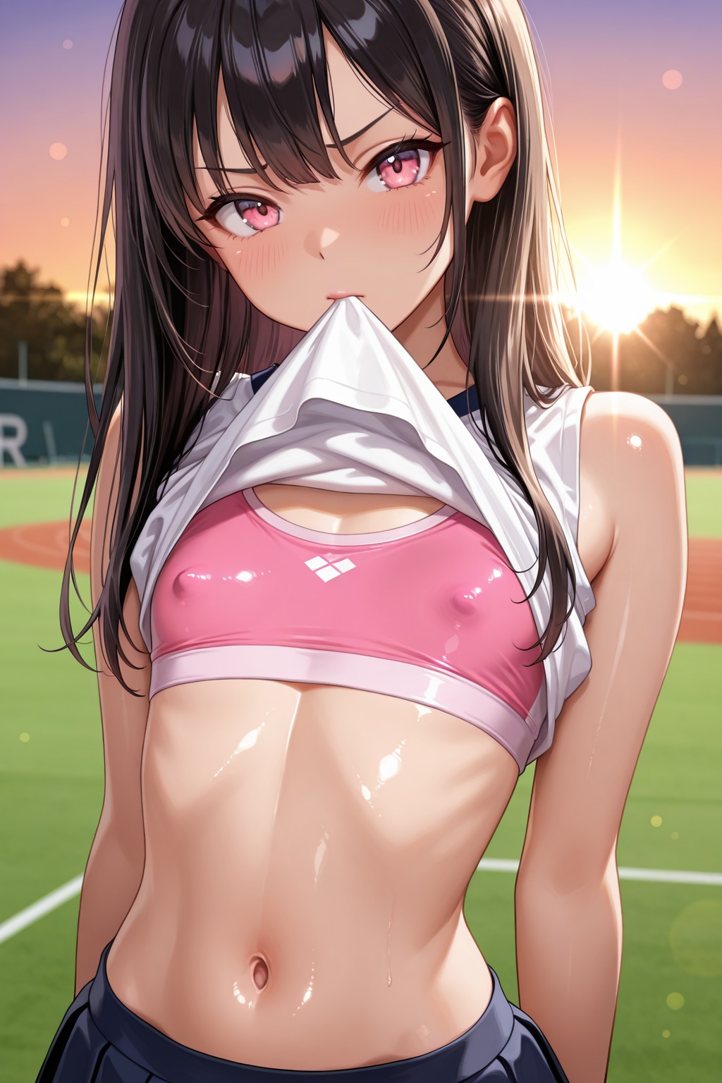 「おへそ、見える？」