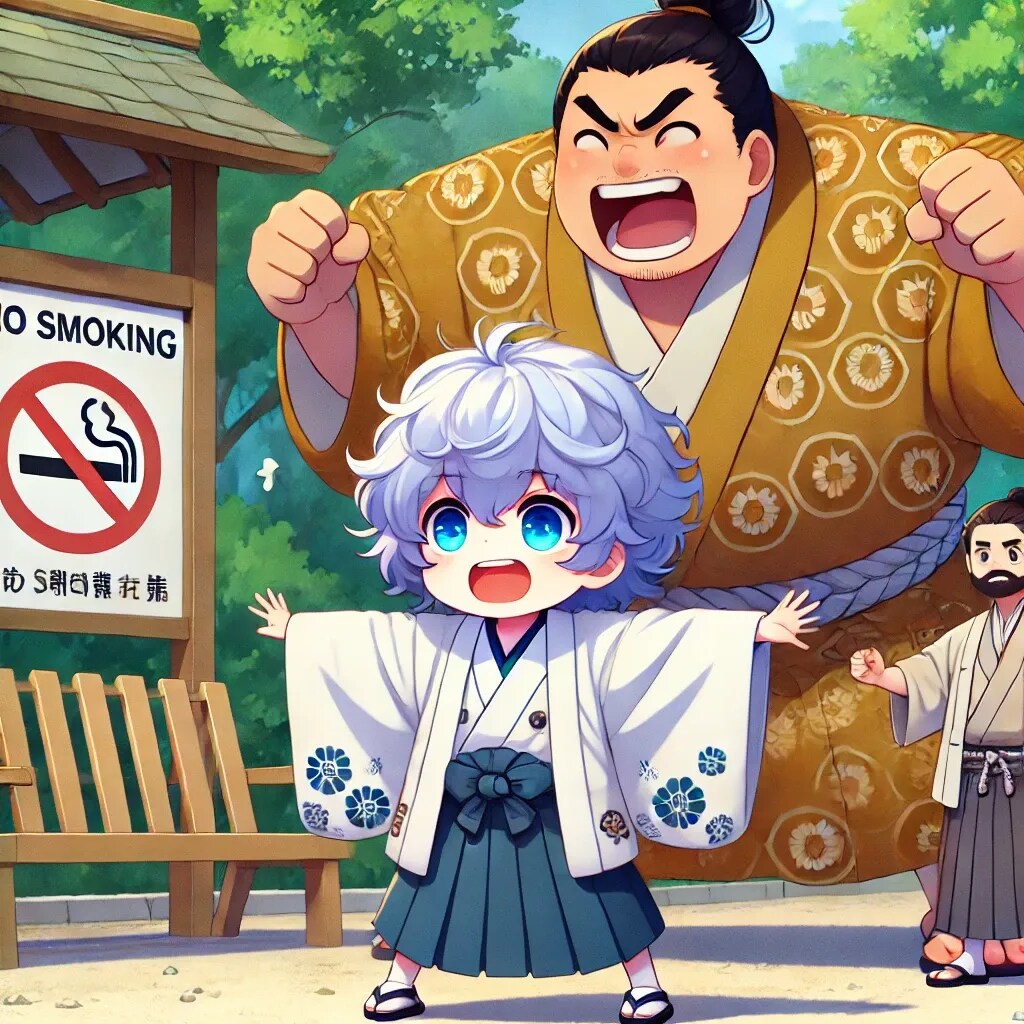 No Smokingと小さな女の子